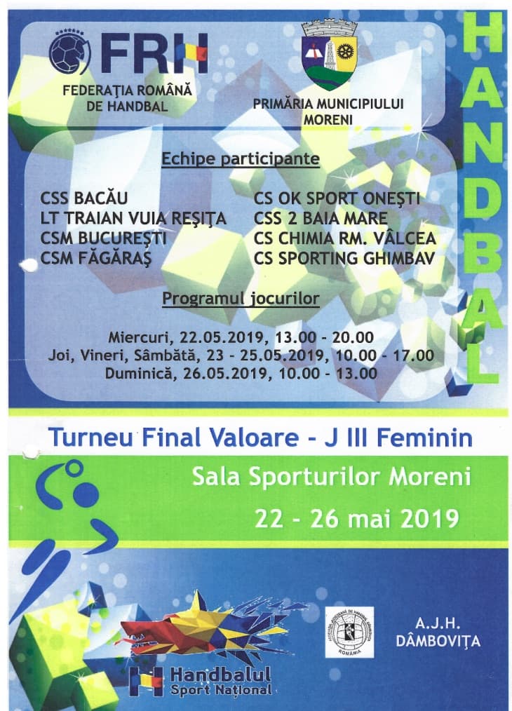 Turneul final Juniori III feminin — valoare, Moreni 2019